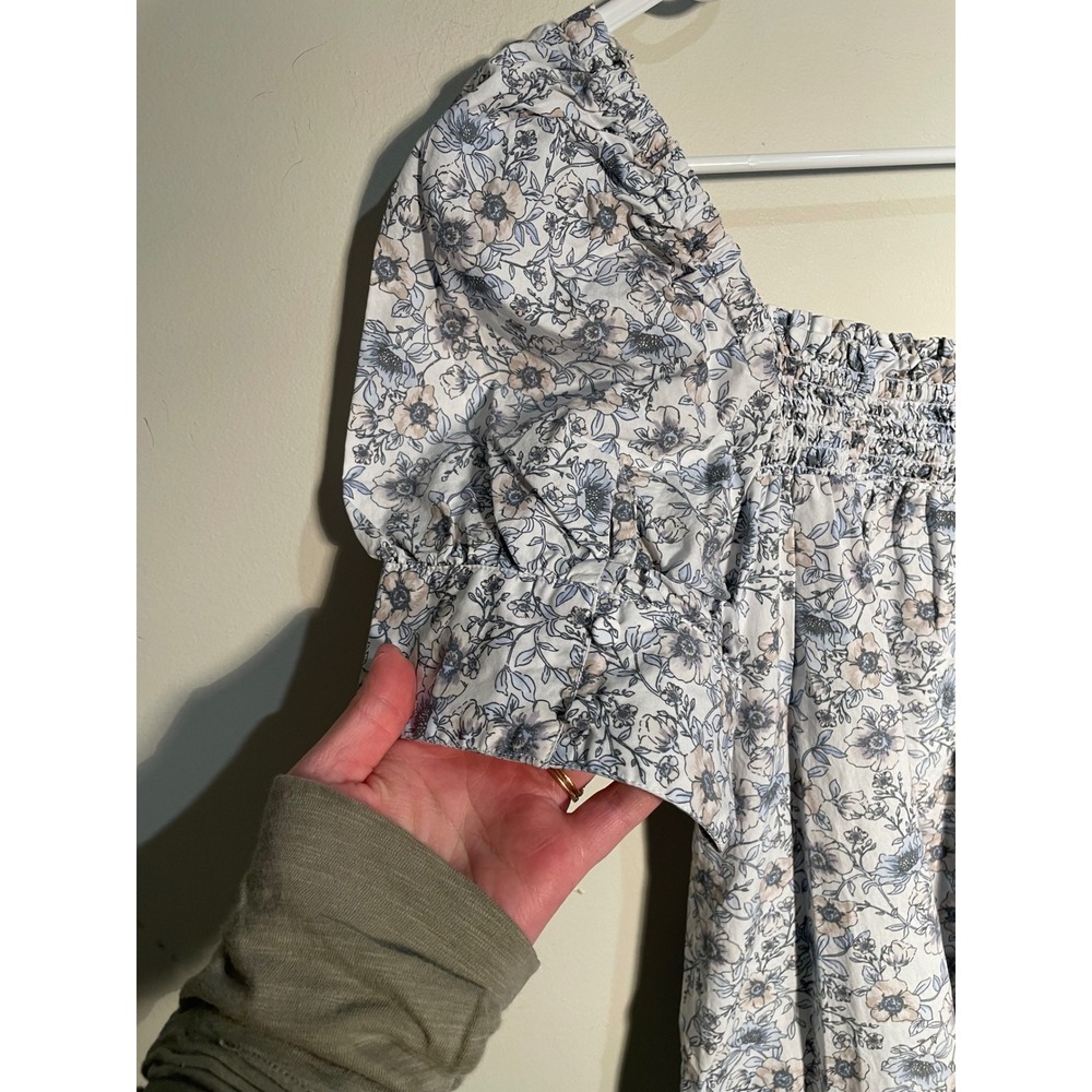 J.Crew Cotton Poplin Shift Dress in Floral Vines Size Medium Feminine‎ Dainty - Picture 7 of 8
